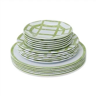 Set de 6 farfurii din melaminata roz