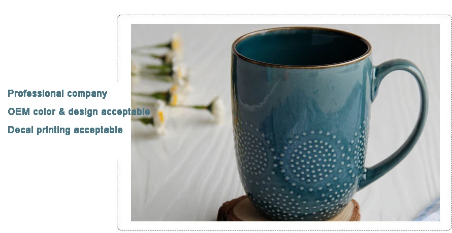 blue ceramic coffee mug----4