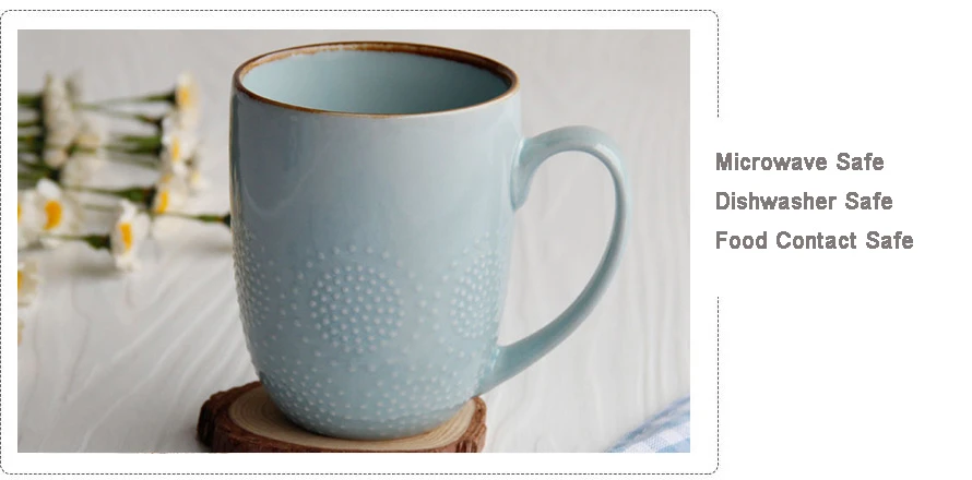 blue ceramic coffee mug----3