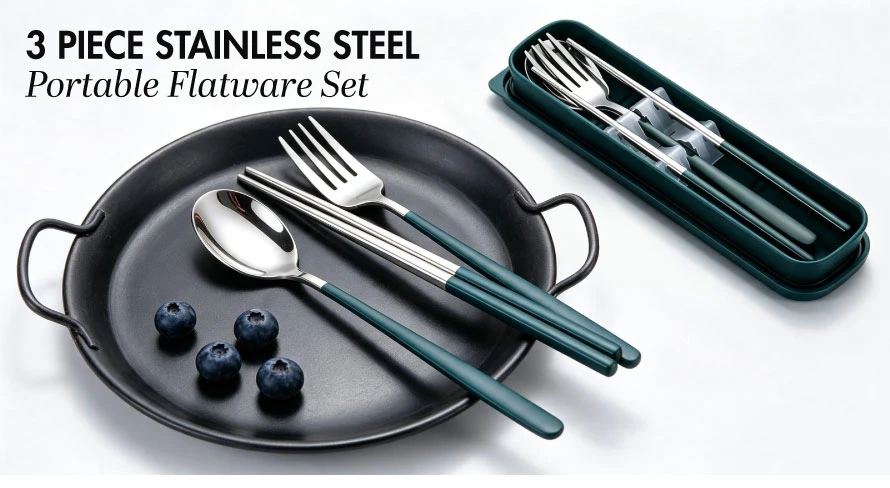 stainless steel travel cutlery set 1 stainless steel travel cutlery set 1